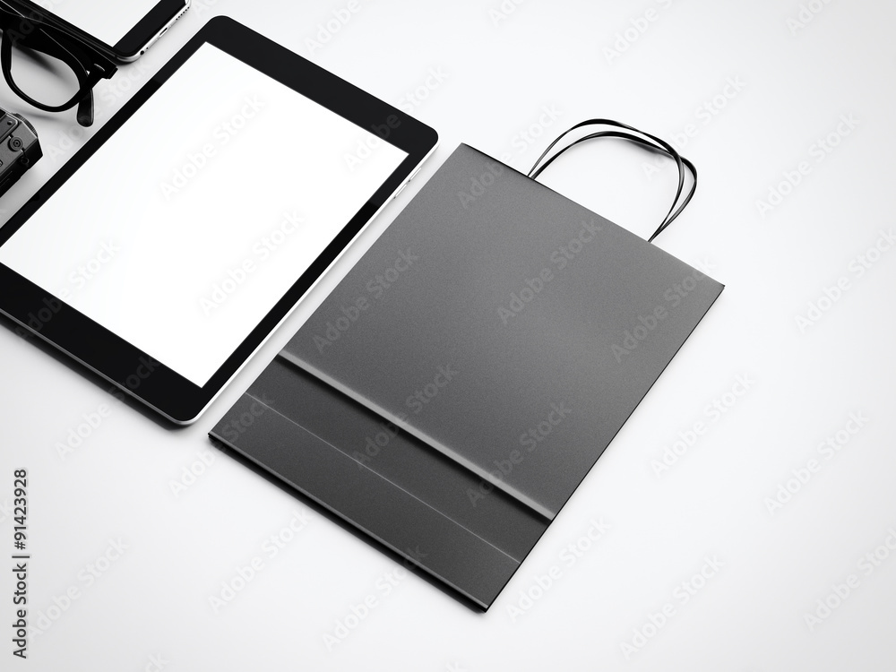 Obraz premium Set of classic elements on the white background. 3d render