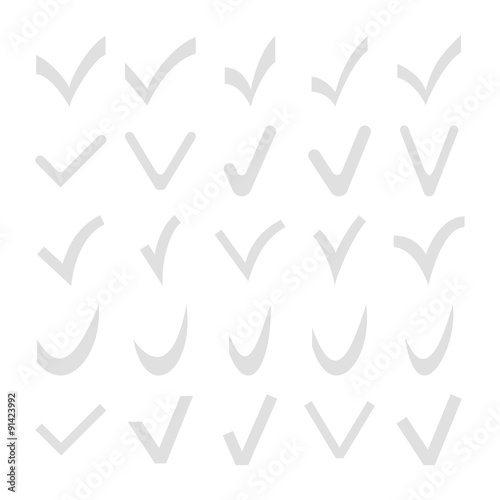 Set of Different Vector Check Marks