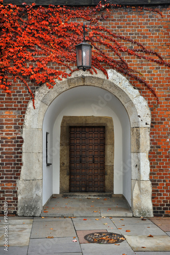 autumn entrance gate #91424189