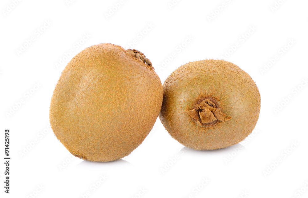 Kiwi fruit isolated on white background, macro Kiwi fruit isolated on white background, macro