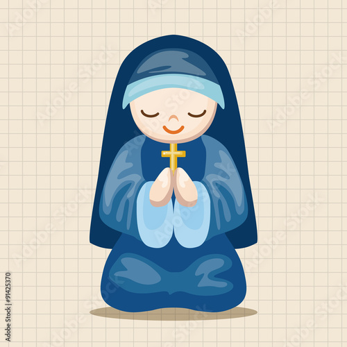 pastor and nun theme elements