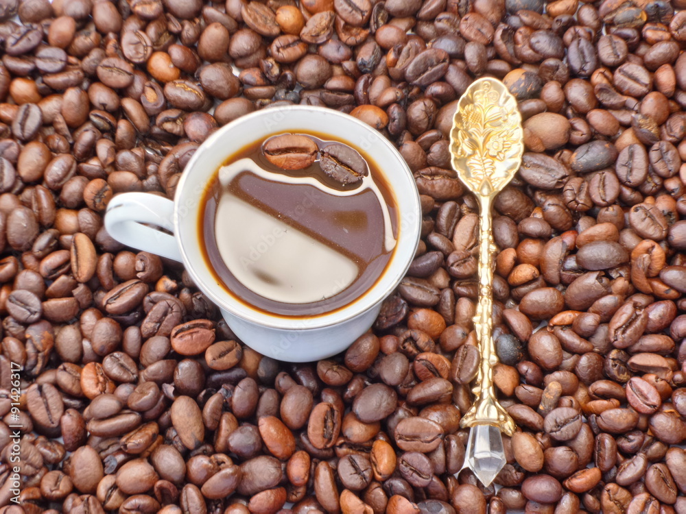 Fototapeta premium Coffee pattern background