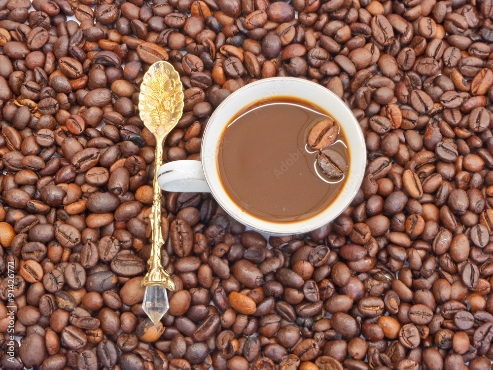 Fototapeta premium Coffee pattern background