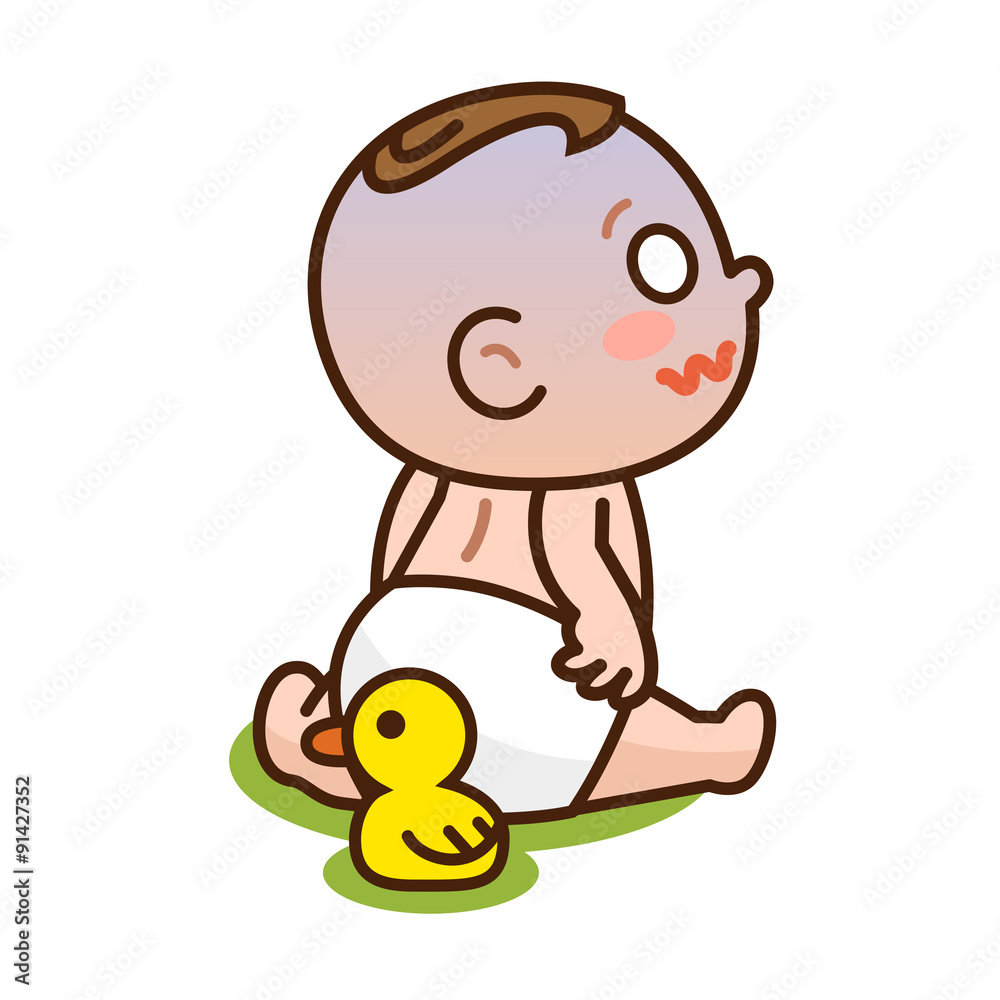 Obraz premium 赤ちゃん お漏らし