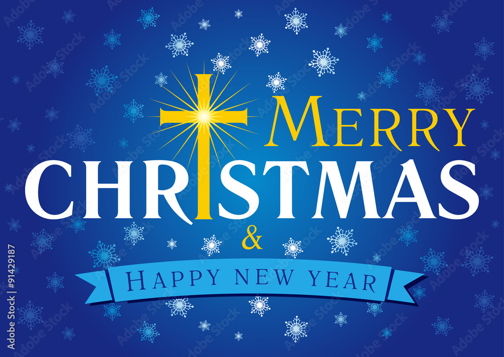 Merry Christmas card blue. Merry Christmas and Happy New Year Christmas background with typography Merry Christmas card blue. Merry Christmas and Happy New Year Christmas background with typography
