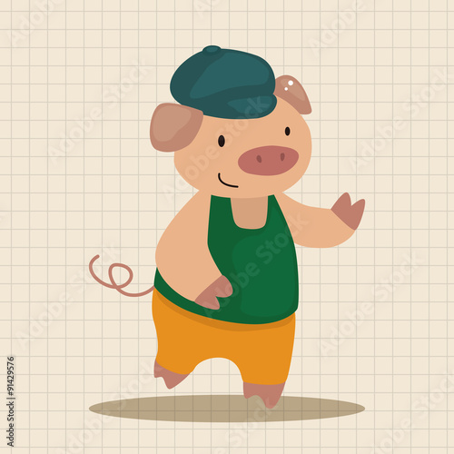 Three Little Pigs theme elements