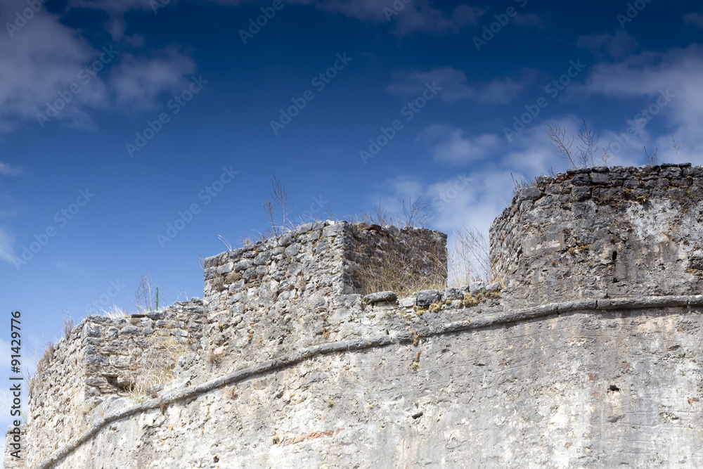 View of the Ancient Wall Amvrakia – Arta in Greece.