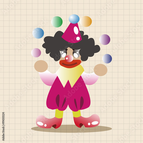 clowns theme elements vector,eps