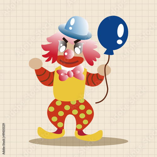 clowns theme elements vector,eps