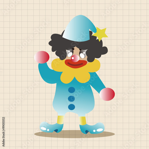 clowns theme elements vector,eps