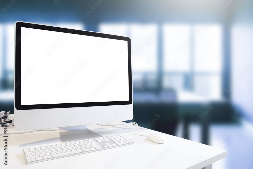 Fototapeta premium Mock up of generic design computer screen