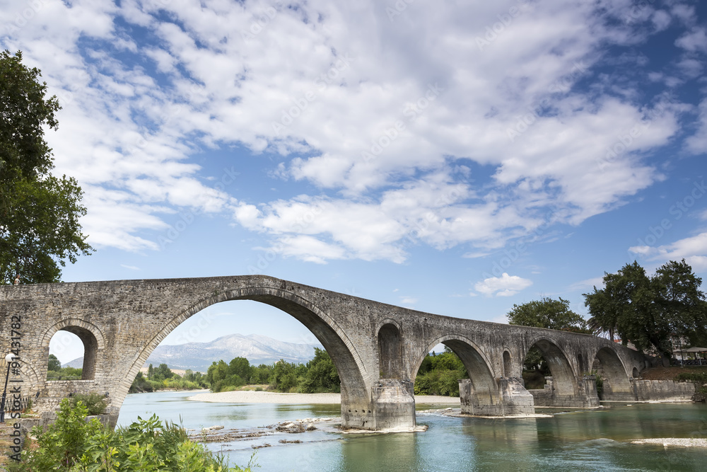 The Bridge of Arta is an old stone bridge that crosses the Arach