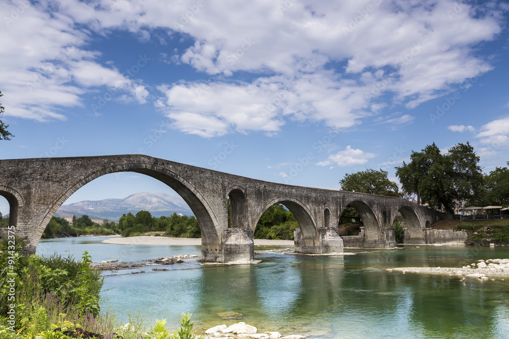 The Bridge of Arta is an old stone bridge that crosses the Arach