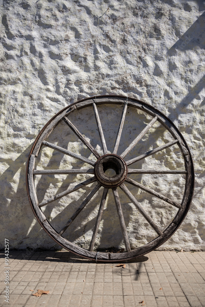 Historic Wheel, Colonia del Sacramento. Uruguay.