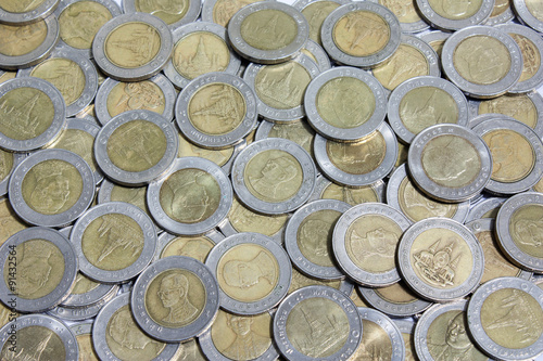 Thai Baht  10 Baht coins.