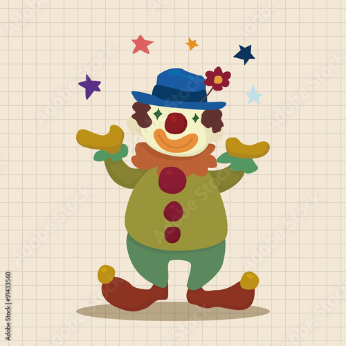 clowns theme elements vector,eps