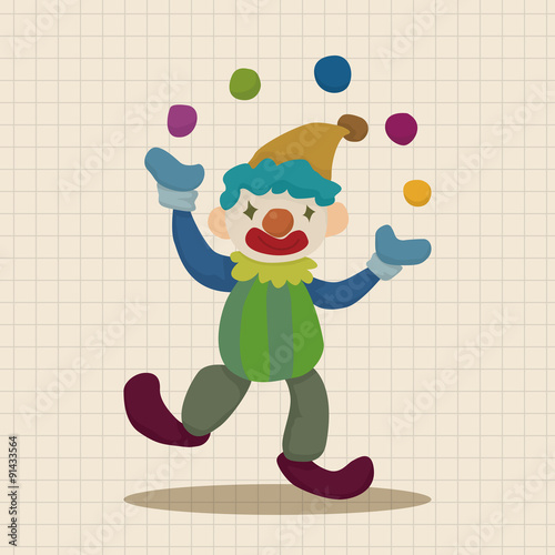 clowns theme elements vector,eps