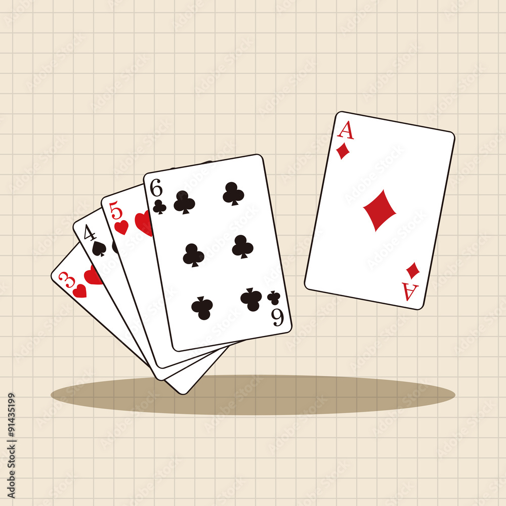 Obraz premium casino poker card theme elements