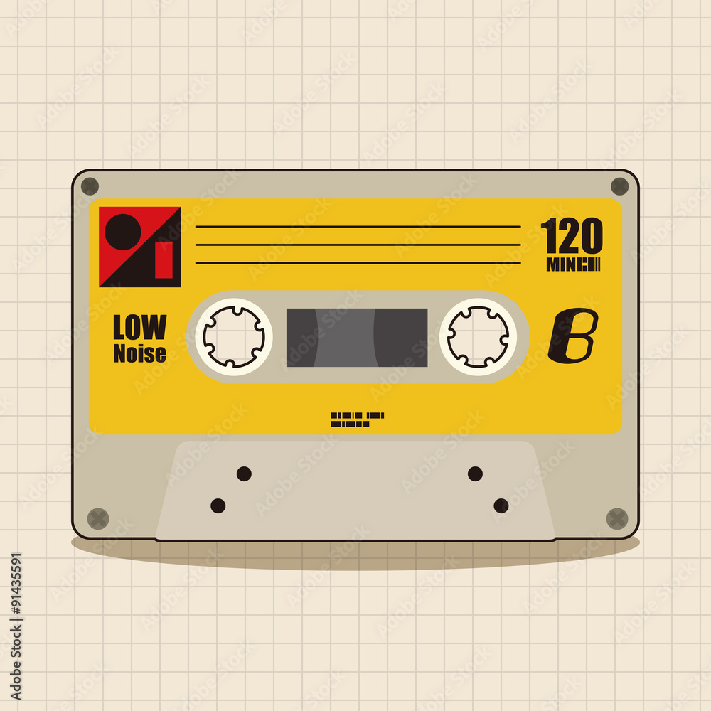 Naklejka premium Audiotape theme elements vector,eps