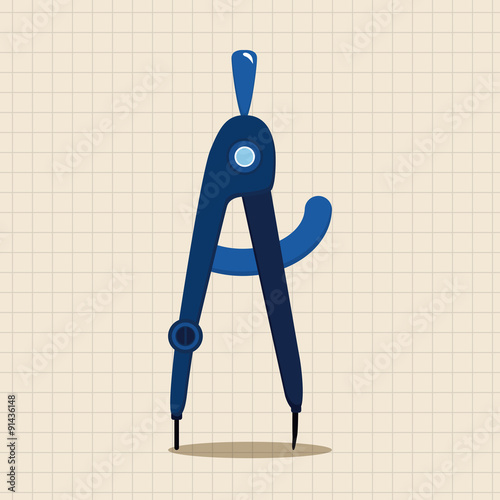 Stationery compasses theme elements