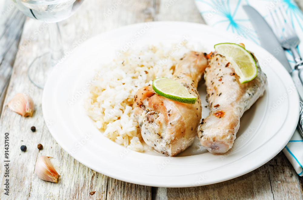 coconut garlic lime chicken legs