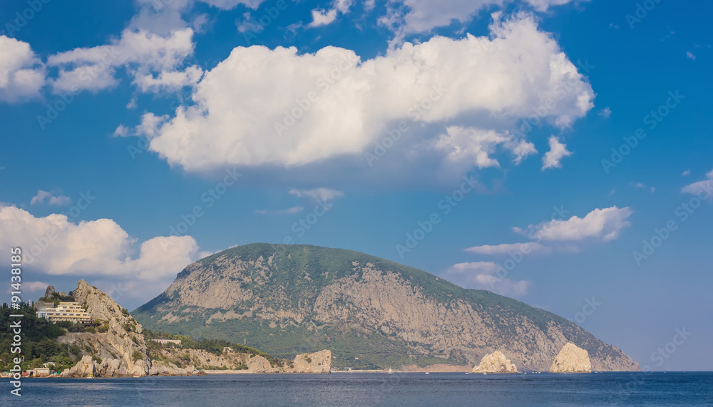 Gurzuf and Ayu Dag mountain. Crimea.