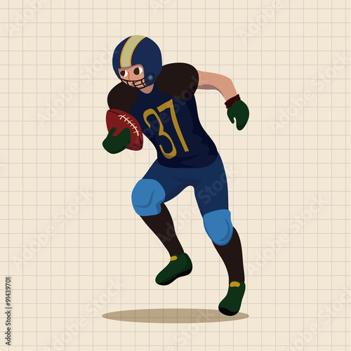 football player theme elements vector,eps