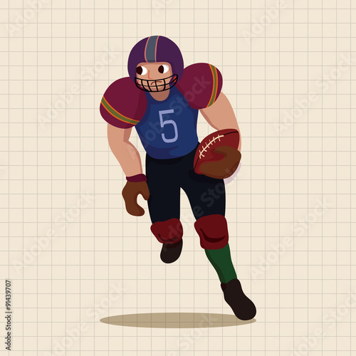 football player theme elements vector,eps