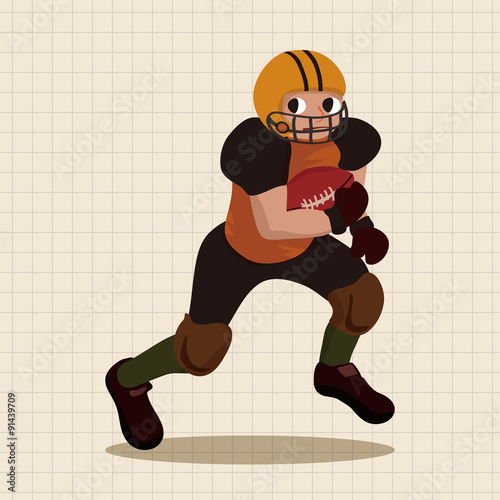 football player theme elements vector,eps