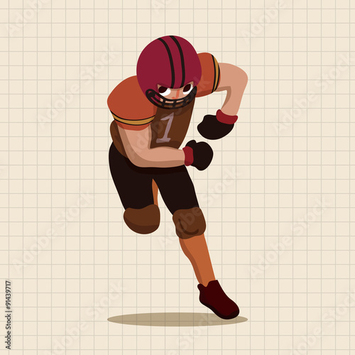 football player theme elements vector,eps