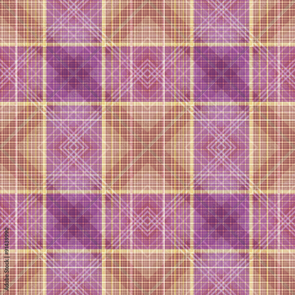 Fototapeta premium Seamless retro textile tartan checkered plaid pattern background
