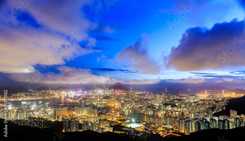 Hong Kong city skyline at night © pigprox