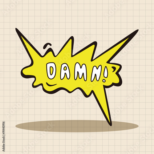 message word damn theme elements