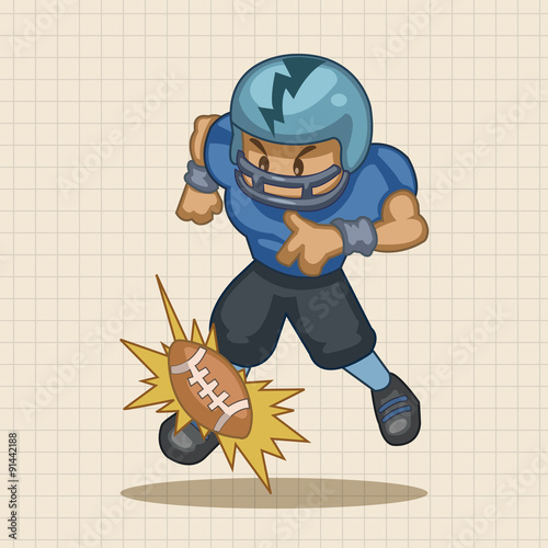 football player theme elements