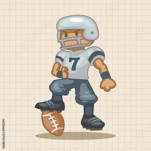 football player theme elements