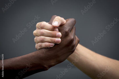 Handschlag, Hände Schwarz und Weiss