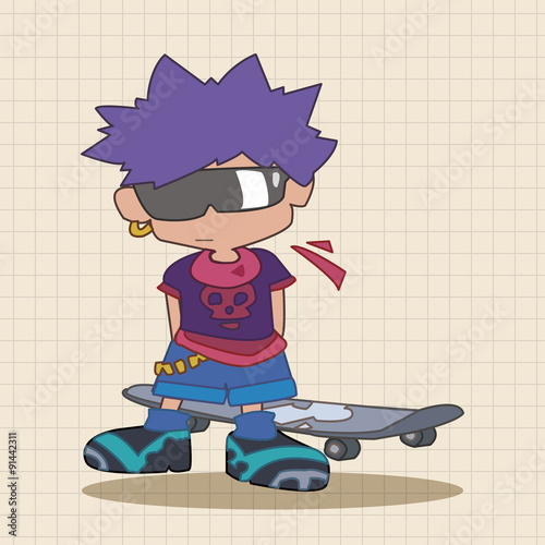 Skater boy theme elements