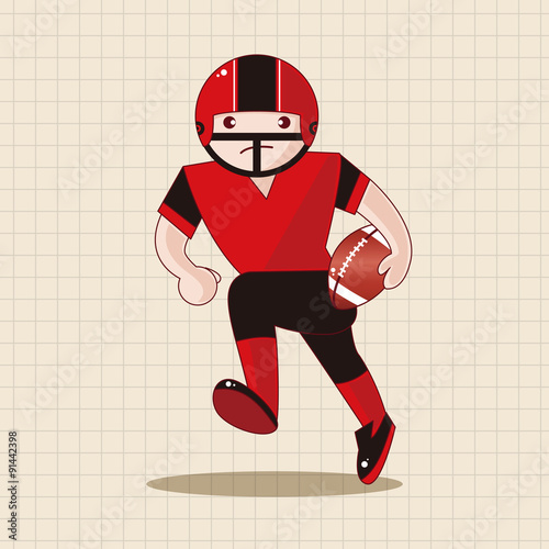 football player theme elements vector,eps