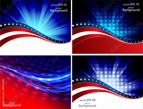 Abstract illustration of American flag
