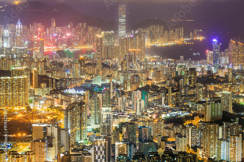 Hong Kong city skyline at sunset © pigprox