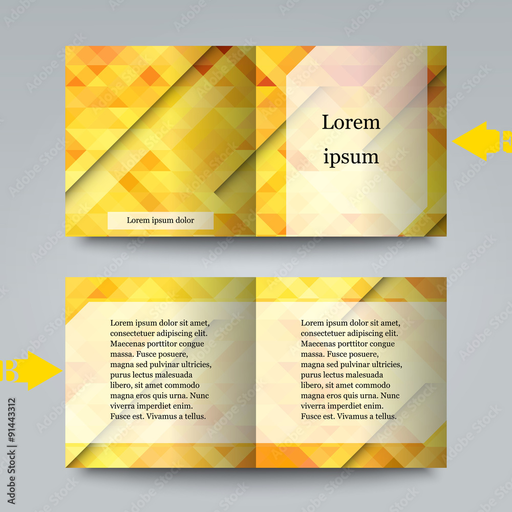 Fototapeta premium Brochure template with abstract background.