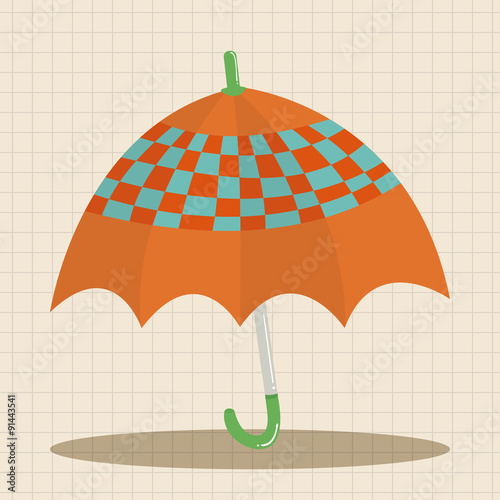 Umbrella theme elemets vector,eps