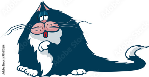 A cartoon Fat Cat. Vector and high resolution jpeg files available.
