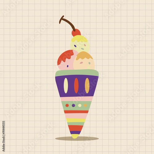 ice cream cartoon elements vector,eps