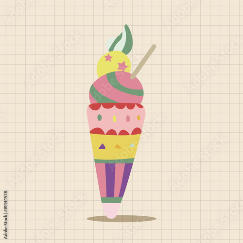 ice cream cartoon elements vector,eps