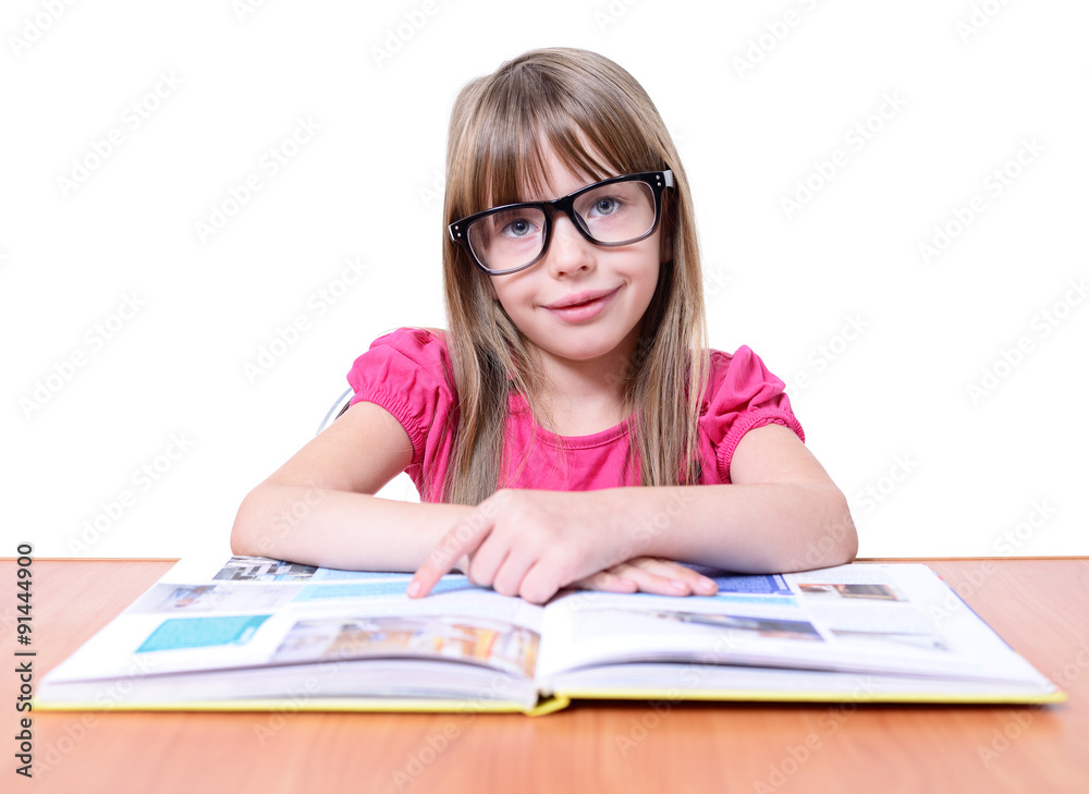 Girl with book. Girl with book.