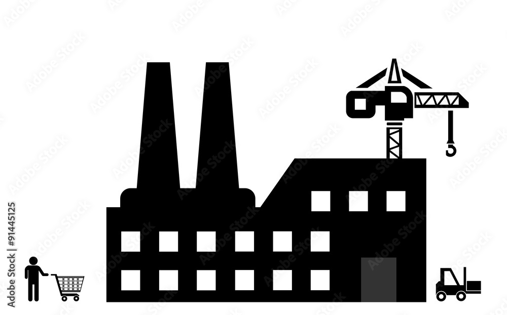 Fototapeta premium Usine et un consommateur