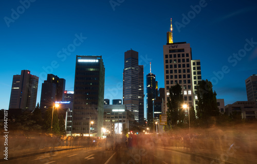 Skyline of Frankfurt city in twilight © Michalis Palis