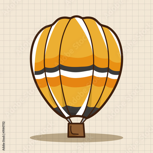 style hot air ballon theme elements vector,eps