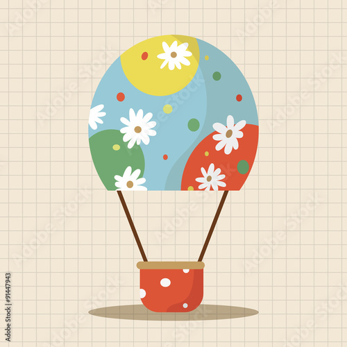 style hot air ballon theme elements vector,eps